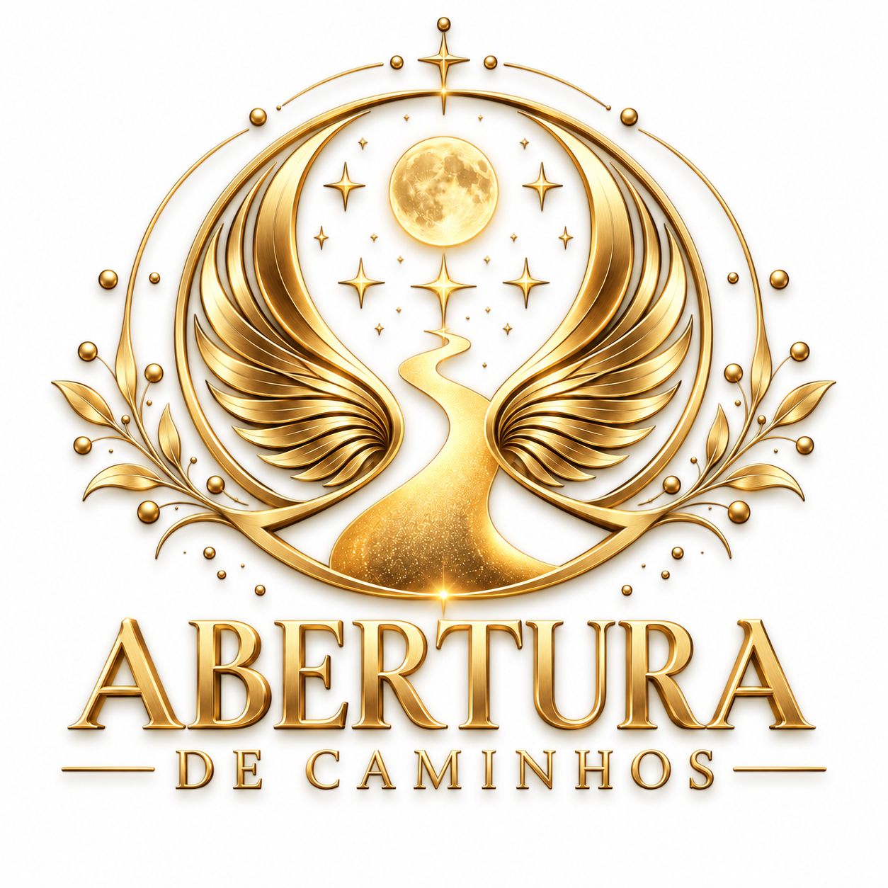 Logo dourada Abertura de Caminhos